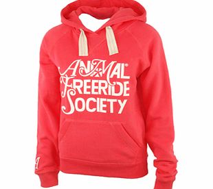 Animal Ladies Ladies Animal Jackson Raglan Hoody. Paradise Pink