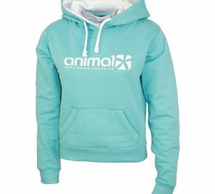 Animal Ladies Ladies Animal Rabbit Hoody. Aqua