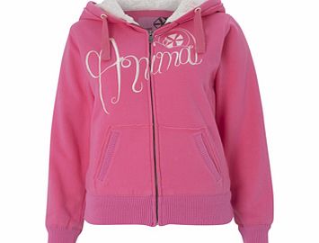 Animal Ladies Ladies Animal Rounds Fur Lined Full Zip Hoody.