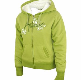 Animal Ladies Ladies Animal Ruden Fur Lined Hoody. Turtle Green