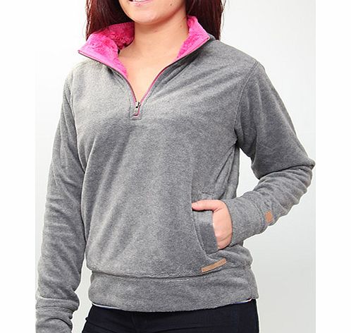 Senona Short zip fleece - Charcoal