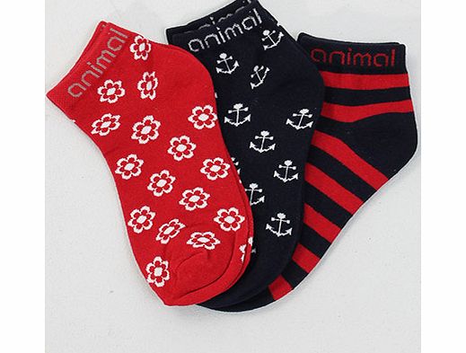 Wonderful 3 Pack ankle socks