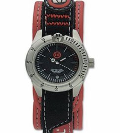 Animal Mens Animal Carver Watch. Black Red