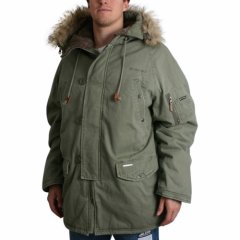 Mens Animal Hemper Parka Jacket Stalk Green