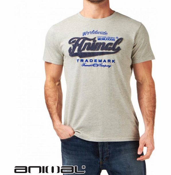 Mens Animal Lilliput T-Shirt - Grey Marl