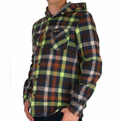 Mens Animal Troney Hooded Shirt Ink Navy