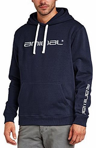Mens Lunas Hooded Long Sleeve Hoodie, Blue (Indigo), Large