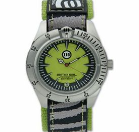 Animal Mens Mens Animal Carver Watch. Black Lime