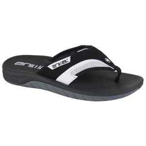 Mens Animal Hooper Flip Flop. White Black