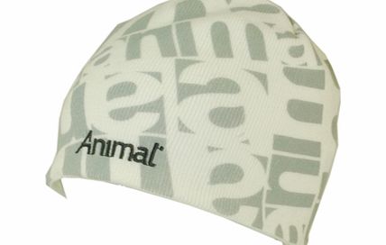 Mens Animal Macleay Beanie. White