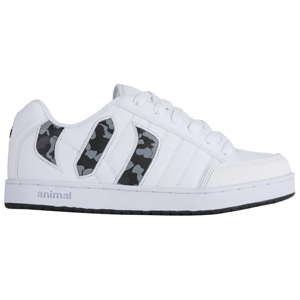 Mens Animal Mitch Street / Skate Shoe. White Black