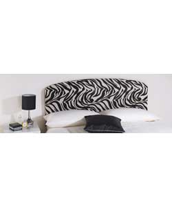 Animal Print Curved Double Headboard