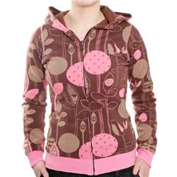 Womens Jam Revers Zip Hoody - Deep Mahogany