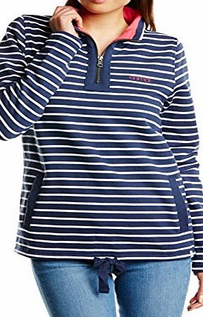 Animal Womens Roze Striped Half-Zip Long Sleeve Sweatshirt, Blue (Peacoat), Size 12