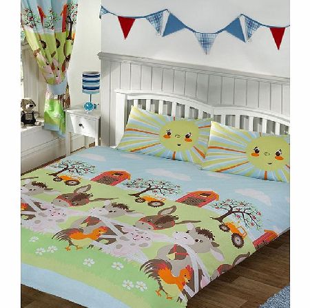 Animals Sunshine Farm Double Duvet Cover and Pillowcase