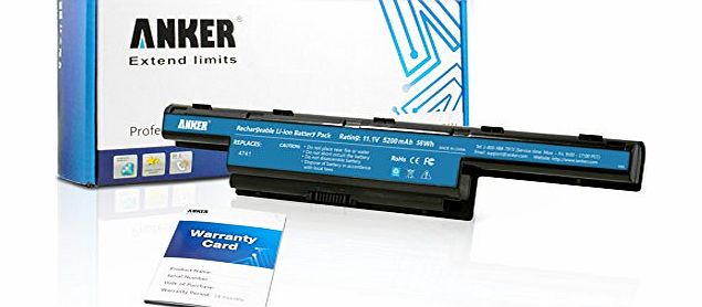 Anker New Laptop Battery for Acer Aspire 4253 4551 4552 4738 4741 4750 4771 5251 5253 5336 5349 5551 5552 5560 5733 5733Z 5741 5742 5750 5750G 5755 7551 7552G 7560 7741 7741Z 7750 7750G and Acer Trav