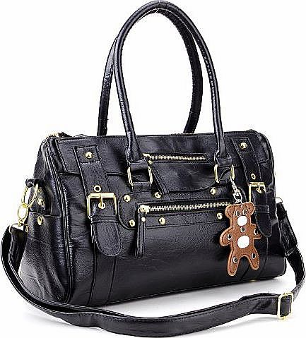 Anladia Ladies Womens Handbag Designer Satchel Collage Shoulder Bag Across Body duffle bear key ring accesss