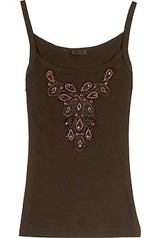 Anna Sui Beaded Tank Top