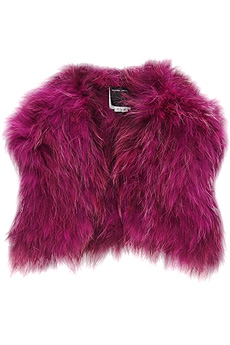 Fuchsia cropped gilet