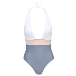 Annaboyfashion Anna and Boy One Piece Swimsuit in Peach Grey