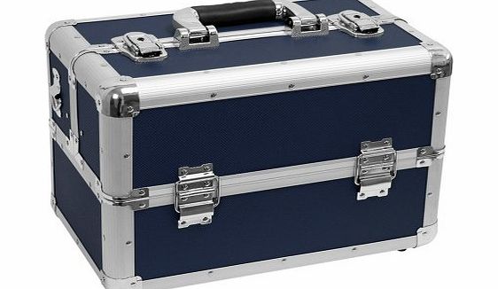 ANNDORA Tool box aluminium Beauty Makeup Therapist Artist Cosmetics Case Box Big - blue - 201509