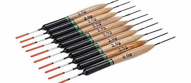 Anself 10Pcs 3g Fishing Floats Bobbers Paulownia Wood Fishing Tackle Tools