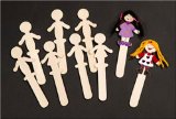 Decorate Wooden People Sticks