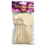 Wood Craft Sticks - Flowers (Set of 10)