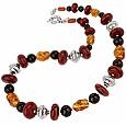 Antica Murrina Veneziana Clotilde - Murano Glass and Sterling Silver Bead Necklace