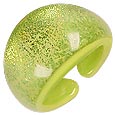 Laguna - Lime & Gold Murano Glass Ring