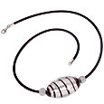 Marika - Black & Silver Murano Glass Necklace