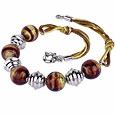 Antica Murrina Veneziana Ottavia - Amber Murano Glass and Sterling Silver Bead Necklace