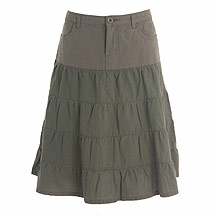 Antoni & Alison in the Department Store Khaki tiered herringbone skirt