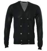 Dark Navy Double Breasted Cardigan