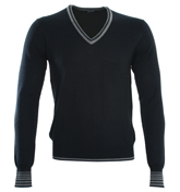 Dark Navy V-Neck Sweater