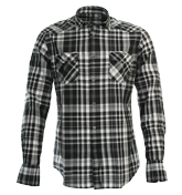 Grey, Black and White Check Shirt