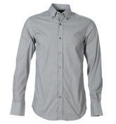 Grey, Black and White Stripe Shirt