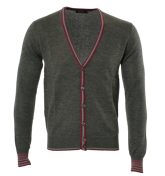 Grey Button Fastening Cardigan