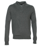 Grey V-Neck Sweater