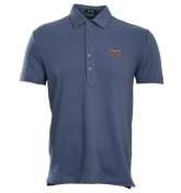 Indigo Pique Polo Shirt