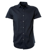 Navy Short Sleeve Slim Fit Shirt