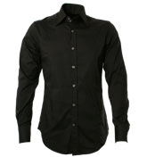 Plain Black Long Sleeve Slim Fit