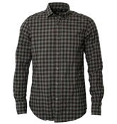 Red and Grey Check Long Sleeve Shirt