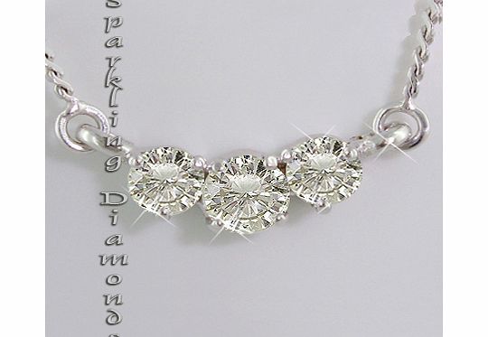 1/3CT THREE STONE ROUND DIAMOND NECKLACE