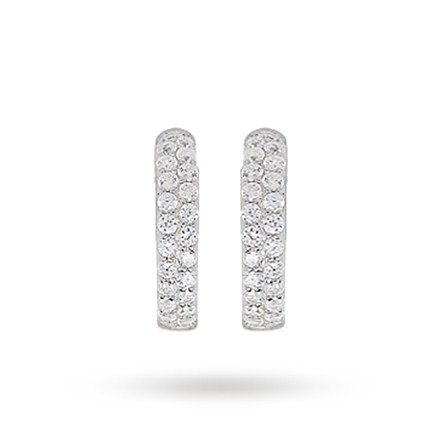 APM Monaco Sterling Silver Earrings Set With