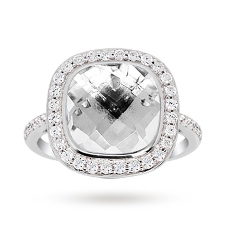 APM Monaco Sterling Silver Ring Set With