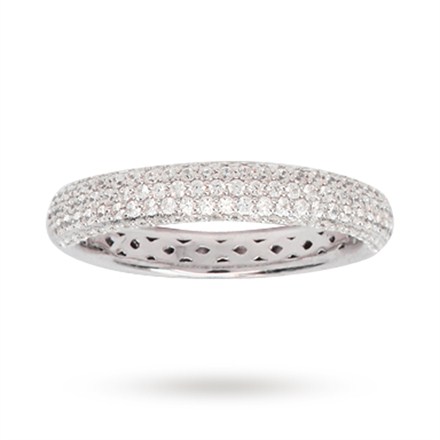 APM Monaco Sterling Silver Ring With Swarovski