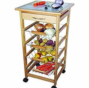 Apollo 4 Side Kitchen Trolly H82 x W37 x D37 cm