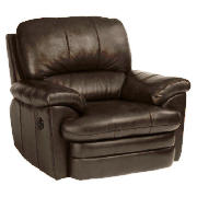 Leather Recliner Armchair, Black