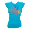 Apple Bottoms Cap Sleeve Rhinestone Tee (Aqua)